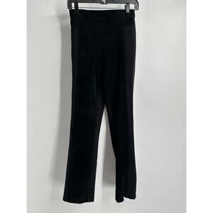 Isabel Womens Pants Size 4 Black Suede Panel‎ Vintage High Rise Y2K Minimalist